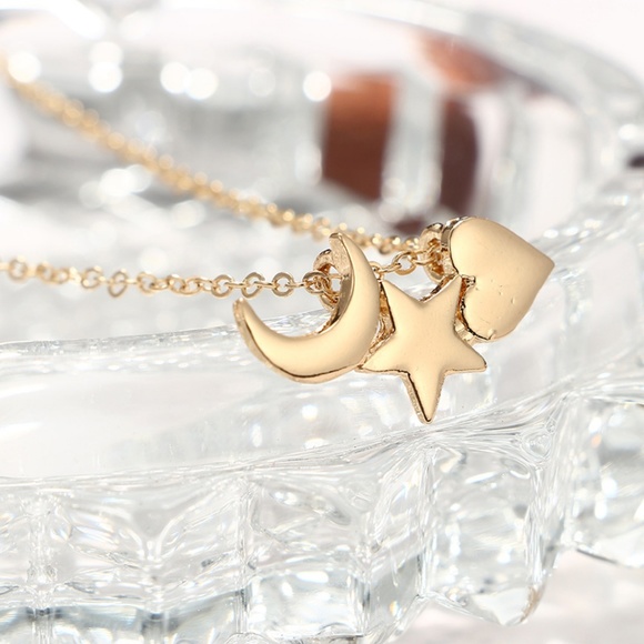 Myth X Dream Jewelry - Unique Design//Star Moon Heart Necklaces